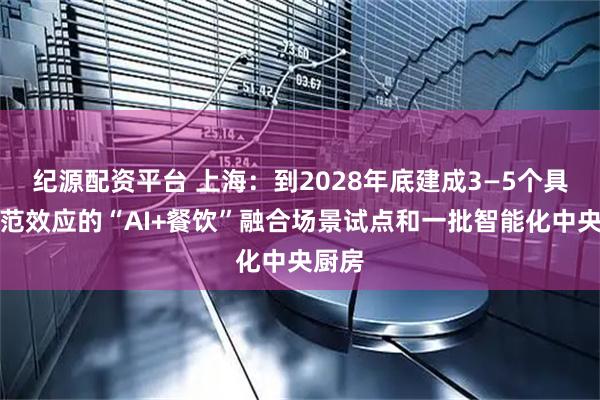 纪源配资平台 上海：到2028年底建成3—5个具有示范效应的“AI+餐饮”融合场景试点和一批智能化中央厨房